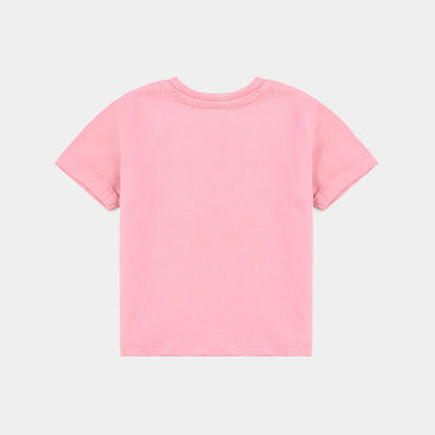 Infant Girls Cotton Jersey T-Shirt Cats-C.Pink