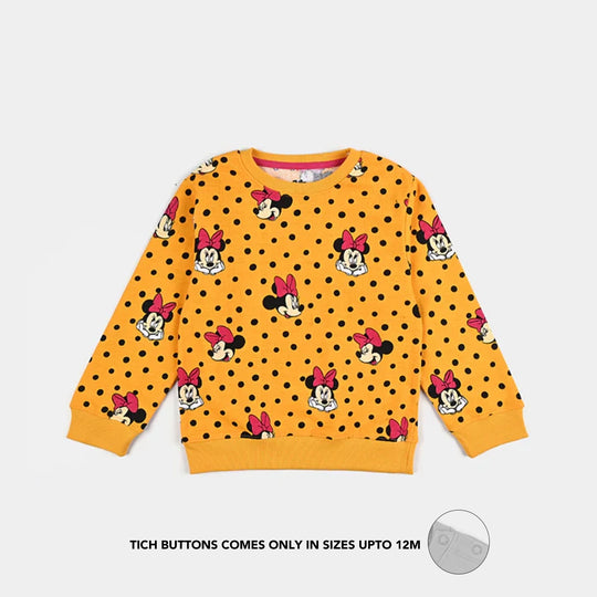 Infant Girls Cotton Terry Knitted Suit-Citrus