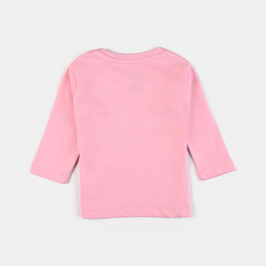 Infant Girls Cotton Jersey T-Shirt Friends 1-C.Pink