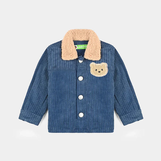 Infant Boys Corduroy Woven Jacket Bear-Blue