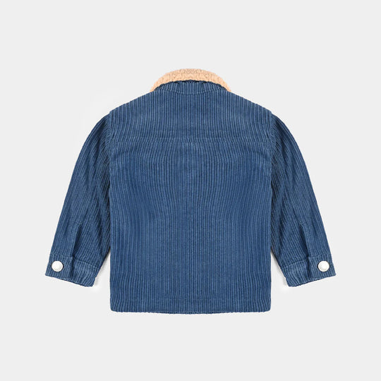 Infant Boys Corduroy Woven Jacket Bear-Blue