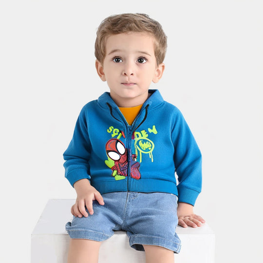 Infant Boys Fleece Knitted Jacket-Blue