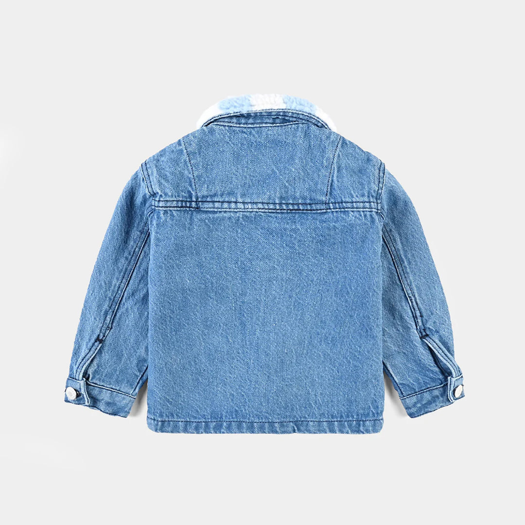 Infant Boys Denim rigid Woven Jacket-Mid Blue