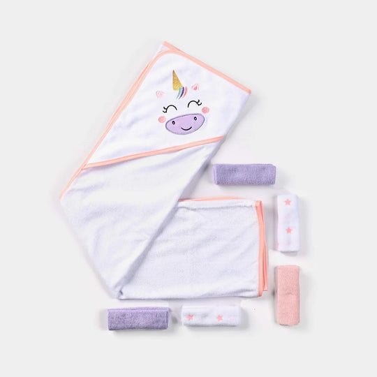 Baby Hooded Towel & 5 Washcloths