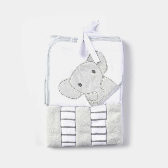 Baby Hooded Towel & 5 Washcloths