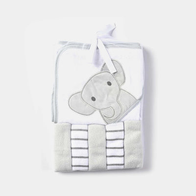 Baby Hooded Towel & 5 Washcloths