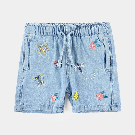 Girls Denim rigid Short Rainbow-Ice Blue