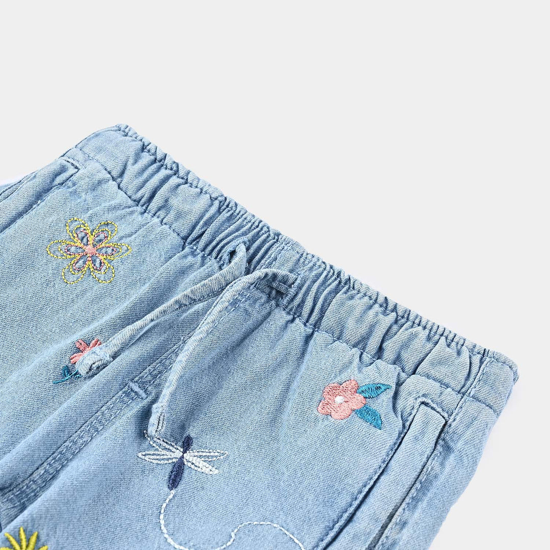 Girls Denim rigid Short Rainbow-Ice Blue