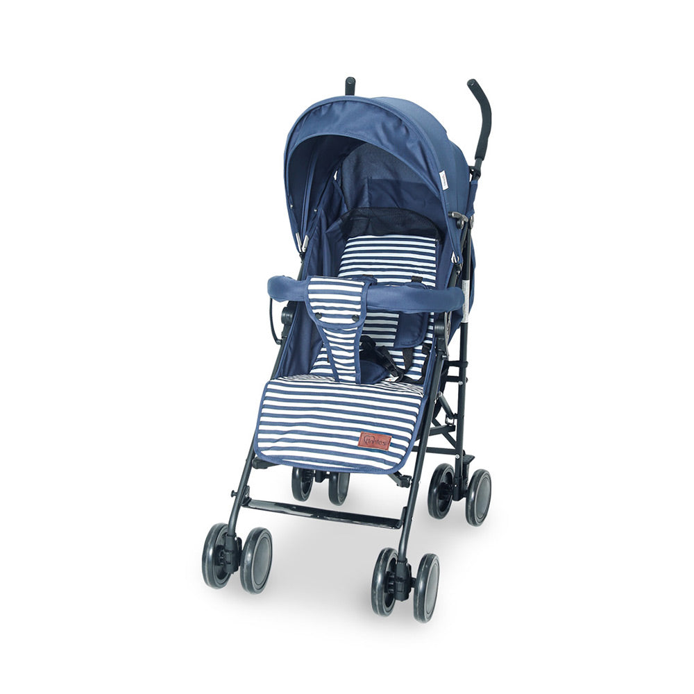 TINNIES BABY STROLLER BUGGY - NAVY BLUE STRIPPED