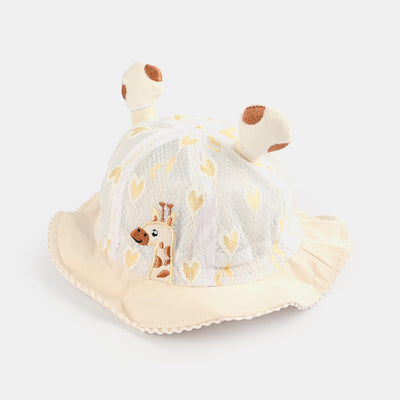 Baby Round Cap/Hat | 9M+ | Off White