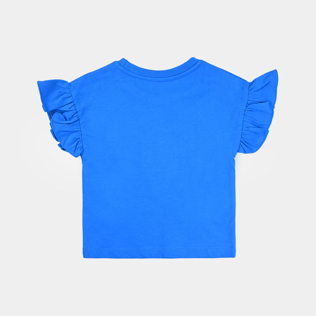 Infant Girls Cotton Jersey T-Shirt Sweet & Yummy- Blue