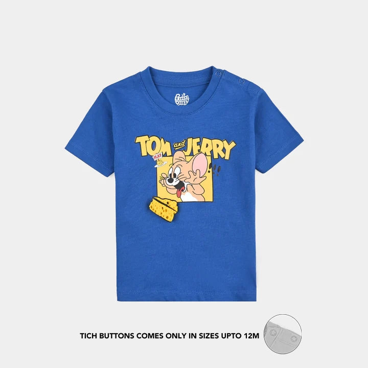 Infant Boys Cotton Jersey T-Shirt-C.Blue