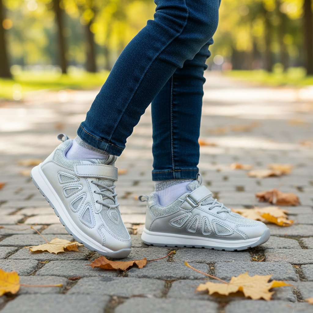 Girls Joggers 1016-6-SILVER