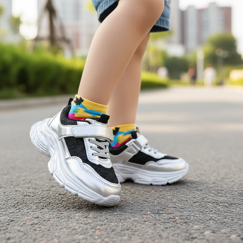 Girls Joggers 1016-7-Black/Silver