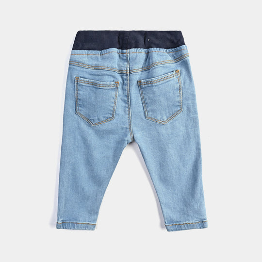 Infant Boys Denim Stretch Pant Dino-Mid Blue