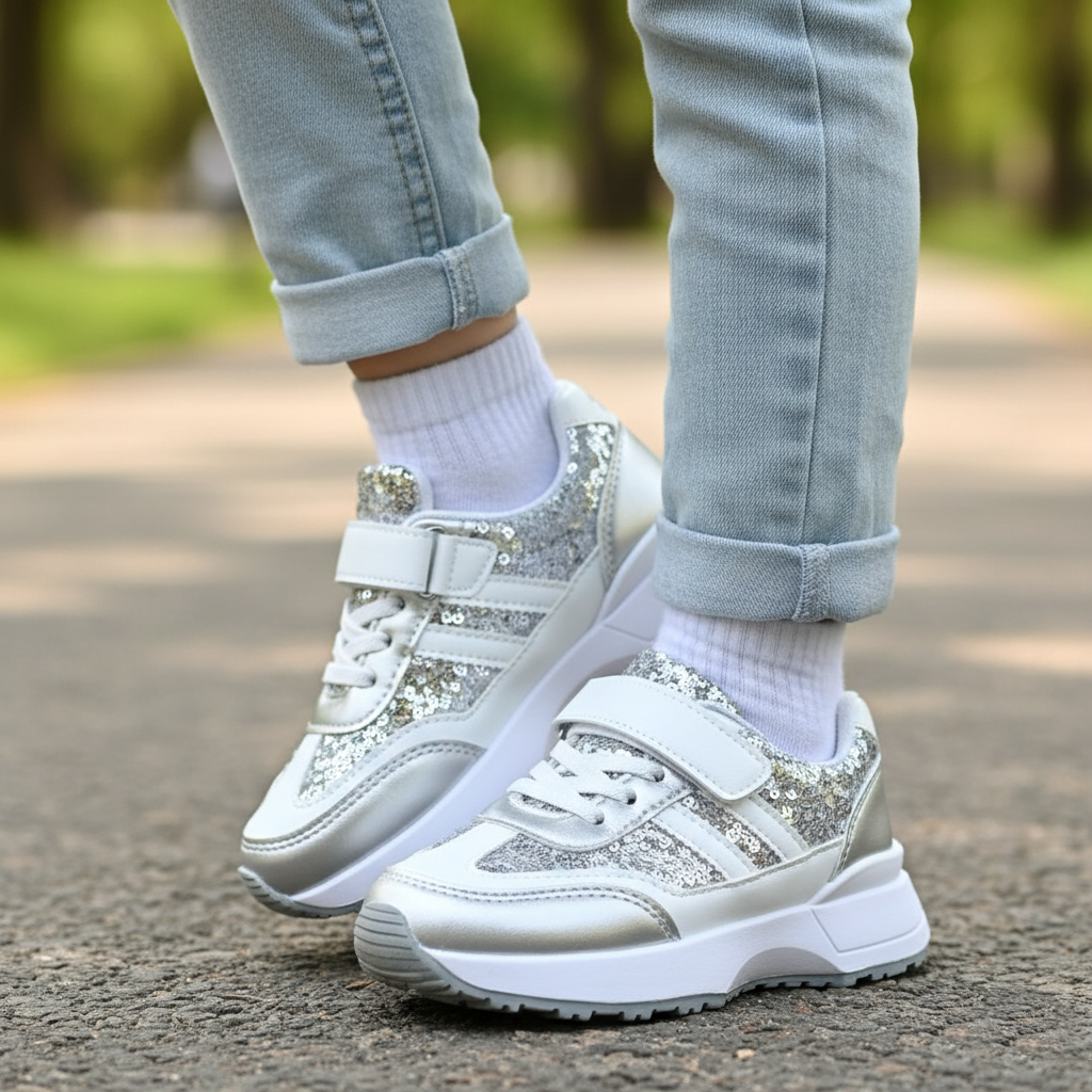 Girls Joggers A319-SILVER