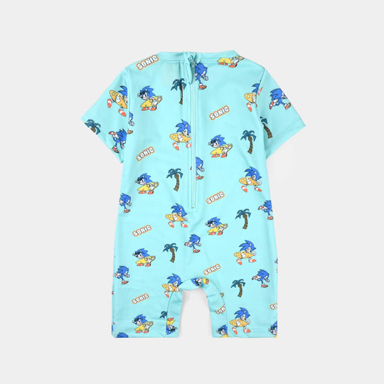 Boys Micro Fiber Jumper Suit-SKY BLUE