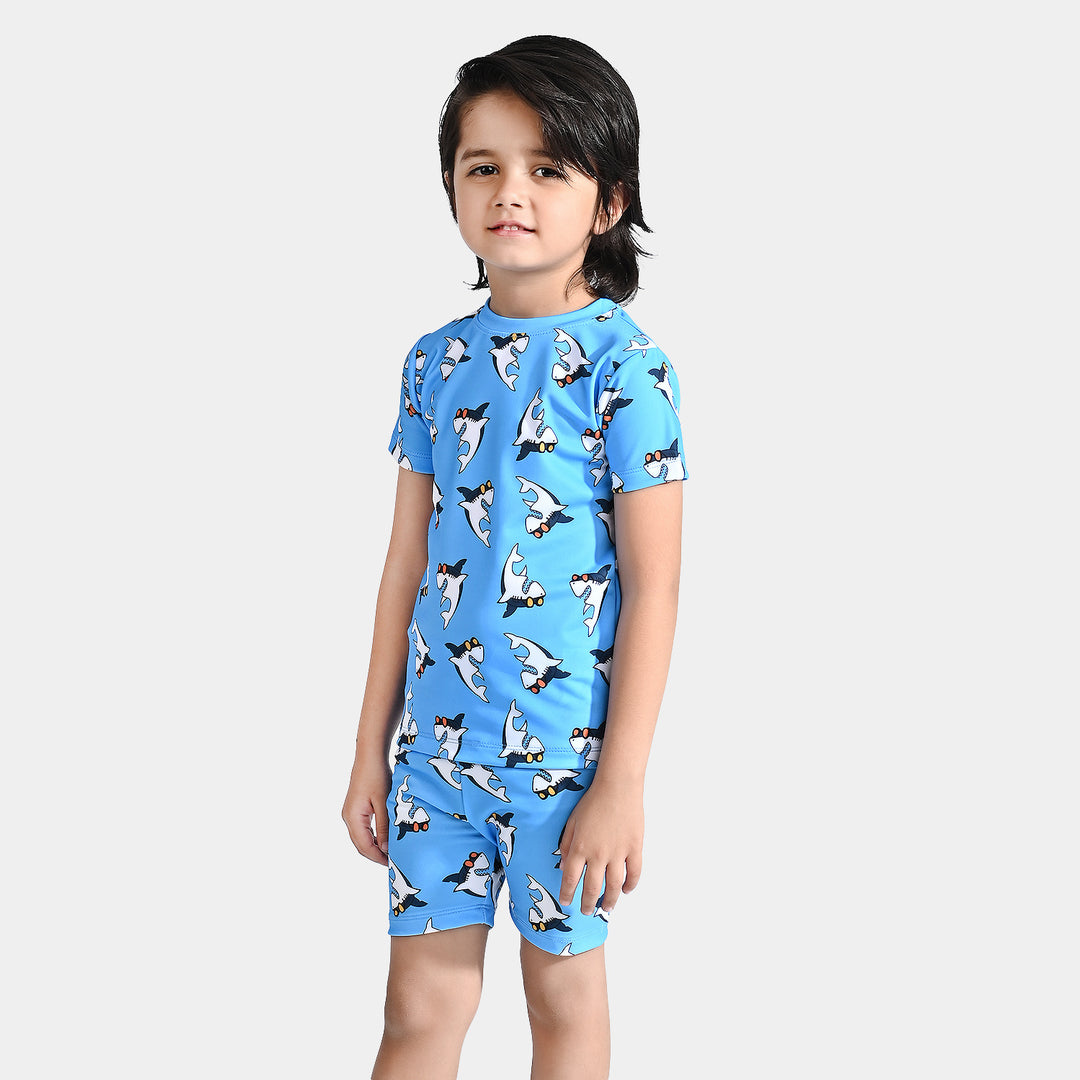 Boys Microfiber 2 Piece Suit DOLPHIN - SKY BLUE