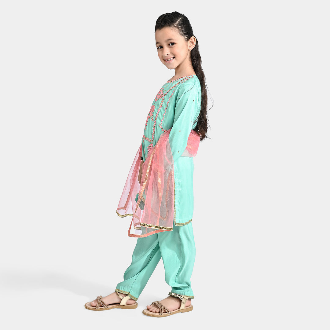 Girls Raw Silk 3Pcs Glorious