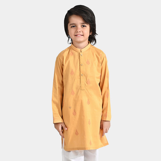 Boys Cotton Slub Printed Kurta (Floral)