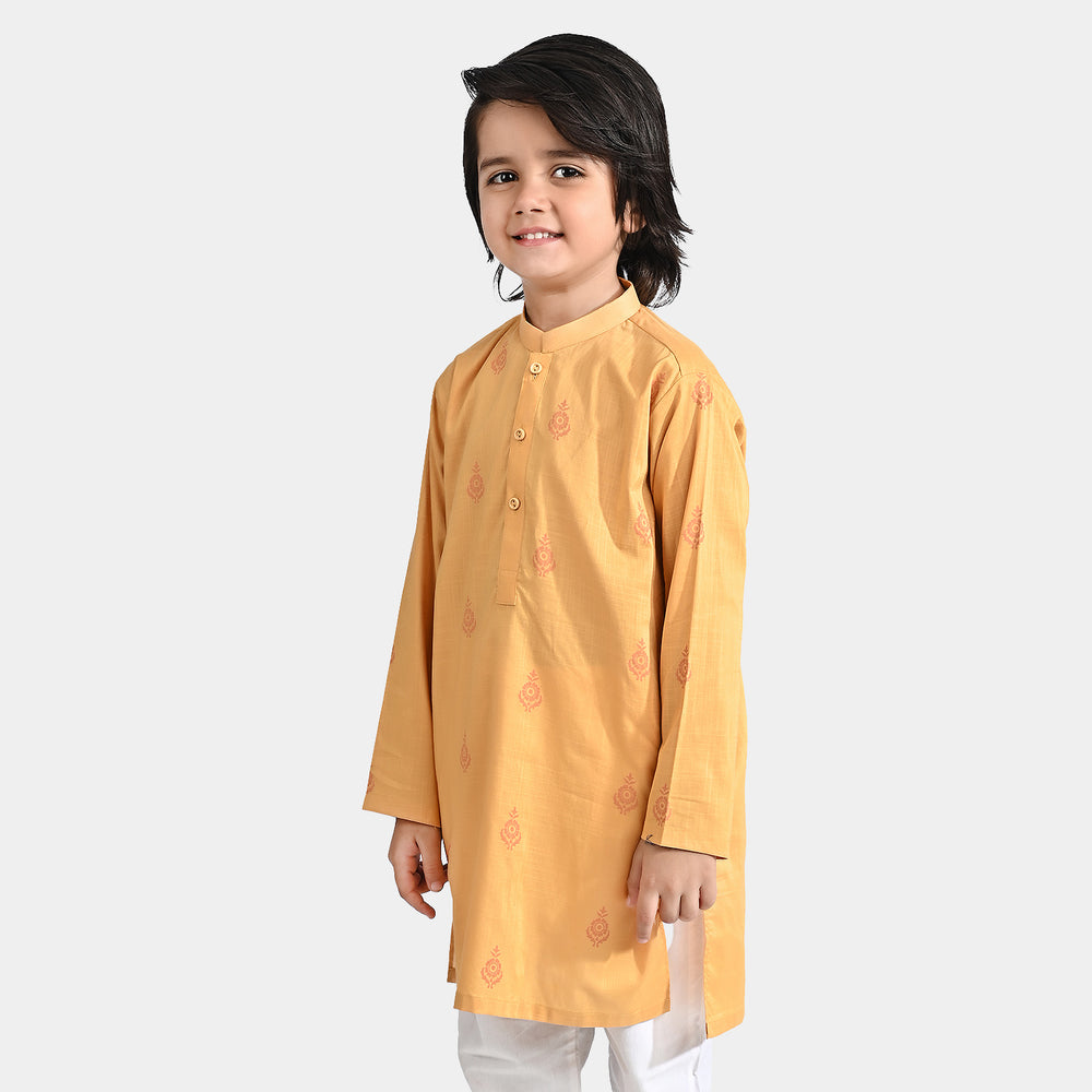 Boys Cotton Slub Printed Kurta (Floral)