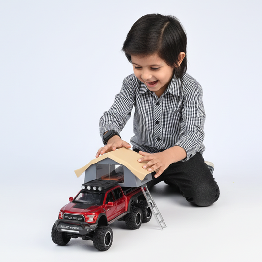 Die-cast Model Car with Roof Camping Tent