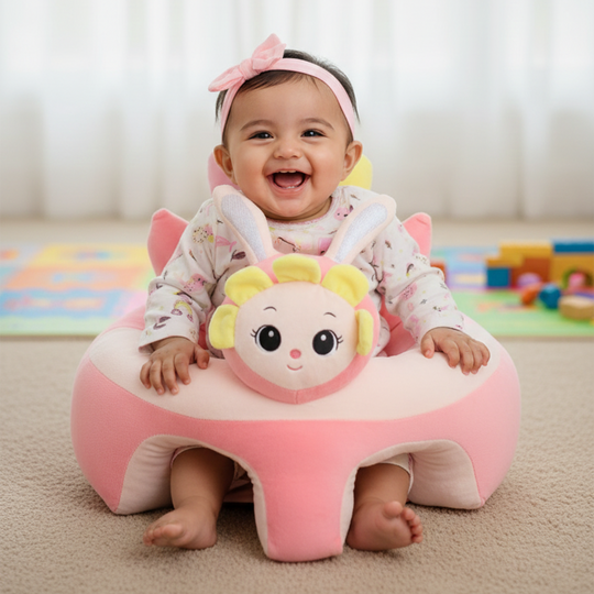 Cartoon Baby Floor Seat/Support Sofa Seat 3M+ |  968-Pink
