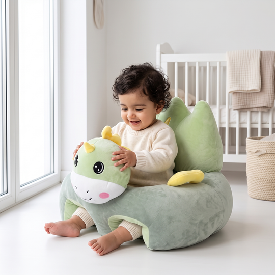 Cartoon Baby Floor Seat/Support Sofa Seat 3M+ | 542-Green