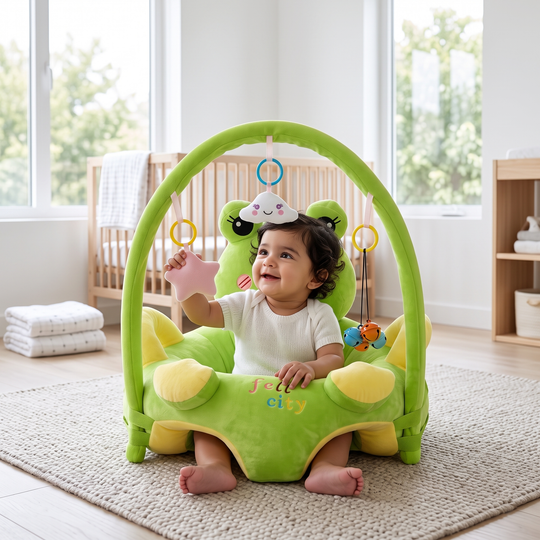 Cartoon Baby Floor Seat/Support Sofa Seat 6M+ | 544-Green