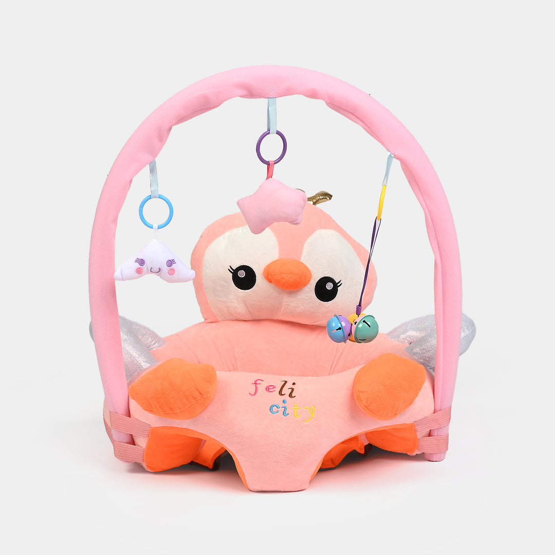 Cartoon Baby Floor Seat/Support Sofa Seat 6M+ |  544-Peach