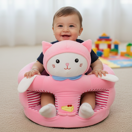 Baby Round Floor Seat/Support Sofa Seat 6M+ |  955-Pink