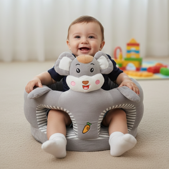 Baby Round Floor Seat/Support Sofa Seat 6M+ |  955-Gray