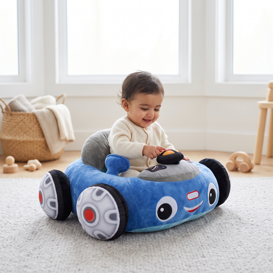 Car Design Baby Floor Seat/Support Sofa Seat - 9M+ | 548-Blue