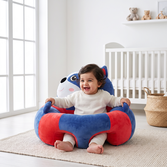 Cartoon Baby Floor Seat/Support Sofa Seat - 3M+ | 543-Blue