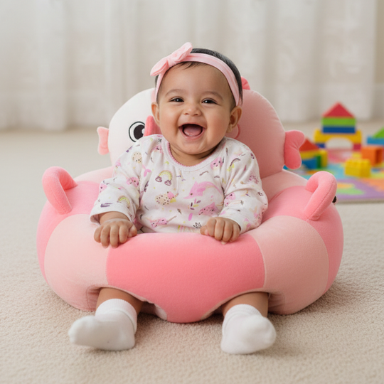 Cartoon Baby Floor Seat/Support Sofa Seat - 3M+ |  543-Pink