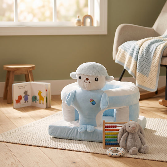 Cartoon Baby Floor Seat/Support Sofa Seat - 6M+ | 910-Blue