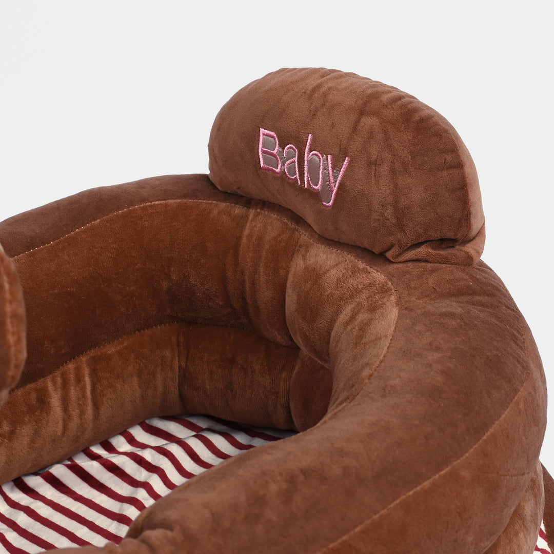 Cartoon Baby Floor Seat/Support Sofa Seat - 6M+ |  1475-Brown