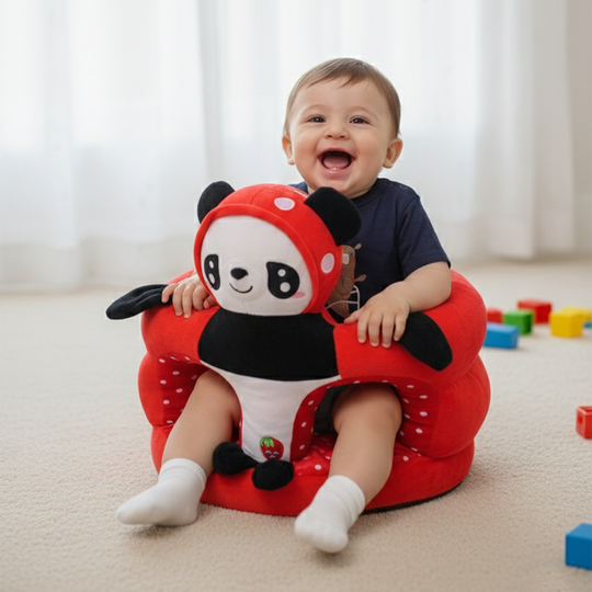 Cartoon Baby Floor Seat/Support Sofa Seat - 6M+ |  1475-Red