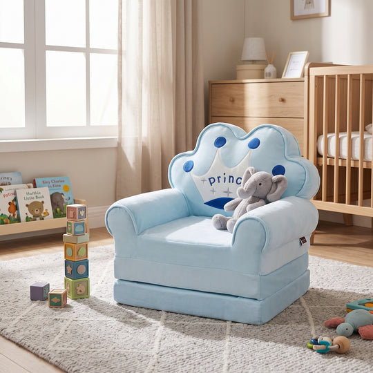 Adorable Kids Foldable Sofa Seat - 18M+ | 547-Blue