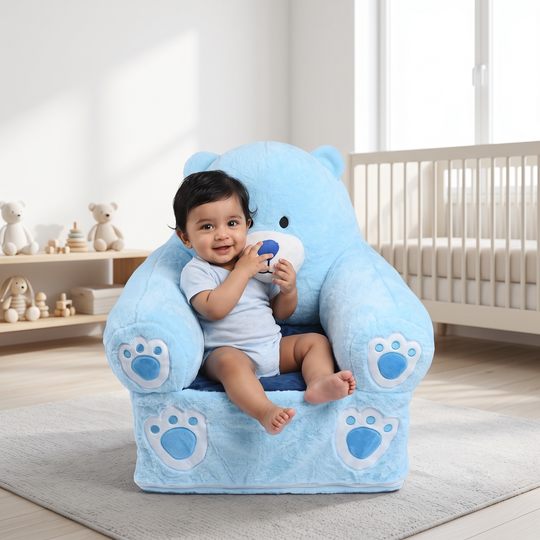 Baby Sweet Plush Sofa Seat - 18M+ | 1038-Blue