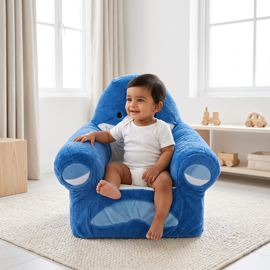 Baby Sweet Plush Sofa Seat - 18M+ | 1038-Navy