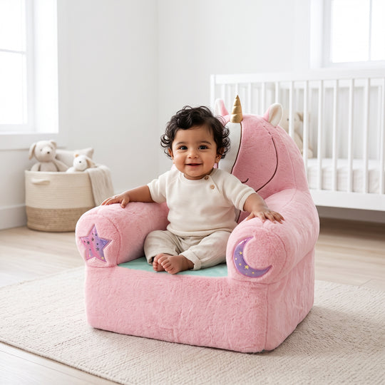 Baby Sweet Plush Sofa Seat - 18M+ | 1038-Pink