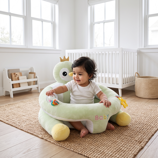 Cartoon Baby Floor Seat/Support Sofa Seat - 6M+ | 1467-Green