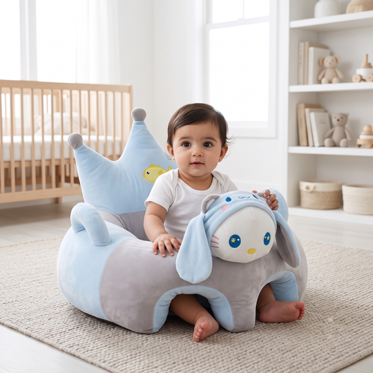 Baby Crown Floor Seat/Support Sofa Seat 6M+ | 952-Blue