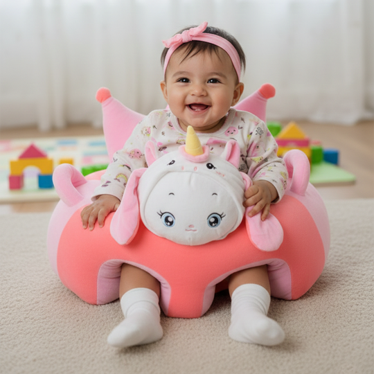 Baby Crown Floor Seat/Support Sofa Seat 6M+ |  952-Pink