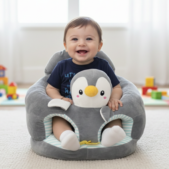 Cartoon Baby Floor Seat/Support Sofa Seat - 6M+ |  1470-Gray