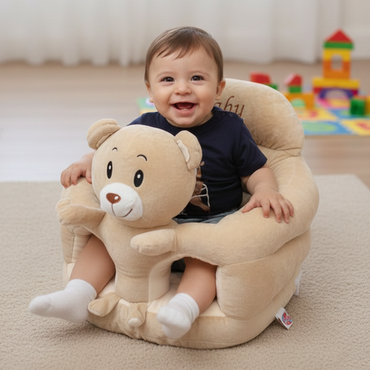 Cartoon Baby Floor Seat/Support Sofa Seat - 6M+ | 1470-Brown