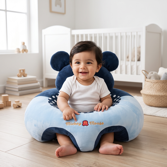 Cartoon Baby Floor Seat/Support Sofa Seat - 6M+ | 1471-Blue