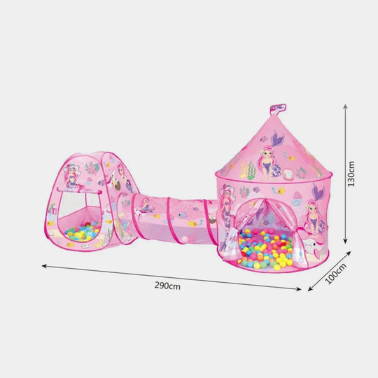 Pop-Up Tent House & Tunnel for Kids