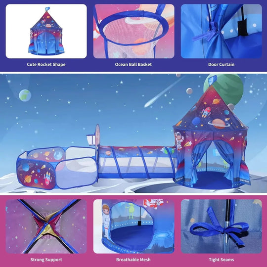 3in1 Space Castle Tent House For Kids